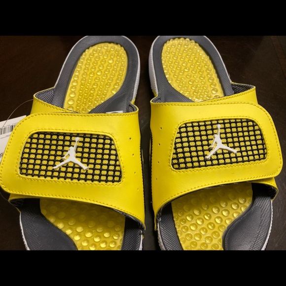 New Nike Jordan 4 Retro Lighting Slides Sandals - Picture 10 of 12